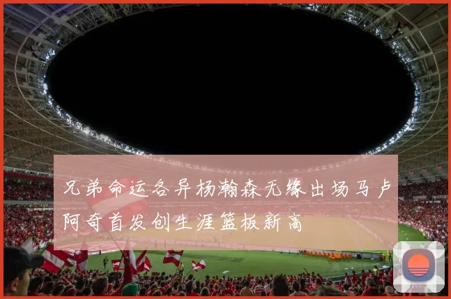 兄弟命运各异杨瀚森无缘出场马卢阿奇首发创生涯篮板新高